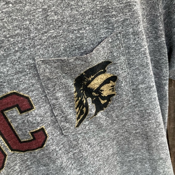 USC Trojans Tri Blend Pocket T Fight On! - Picture 4 of 9